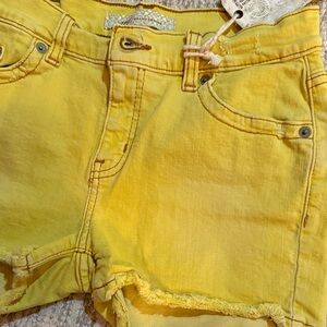 Vibrant Yellow Jean Shorts for Women